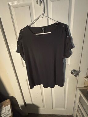 Jones New York Signature Chalkcoal Gray XL Women's Top